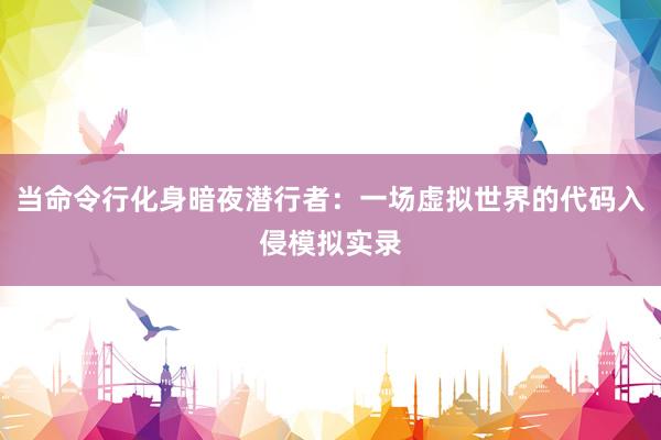 当命令行化身暗夜潜行者：一场虚拟世界的代码入侵模拟实录